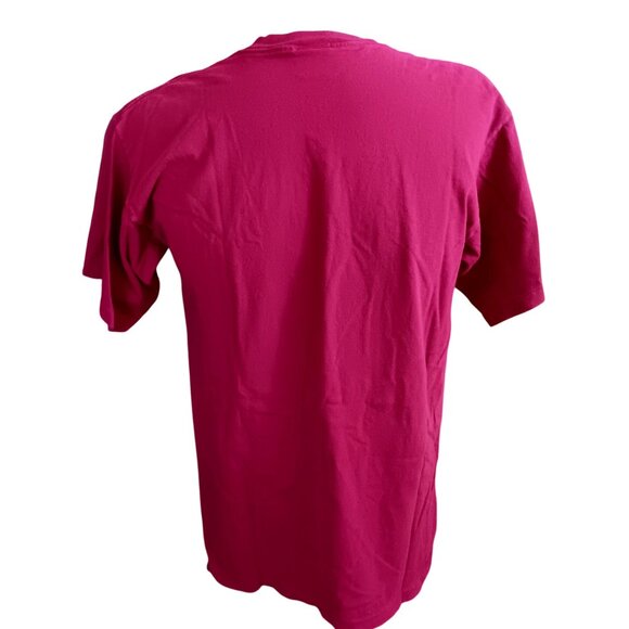 Vintage Large T-shirt Single Stitch Guess Jeans Mens 1994 90's USA Burgundy/Red - Picture 5 of 7